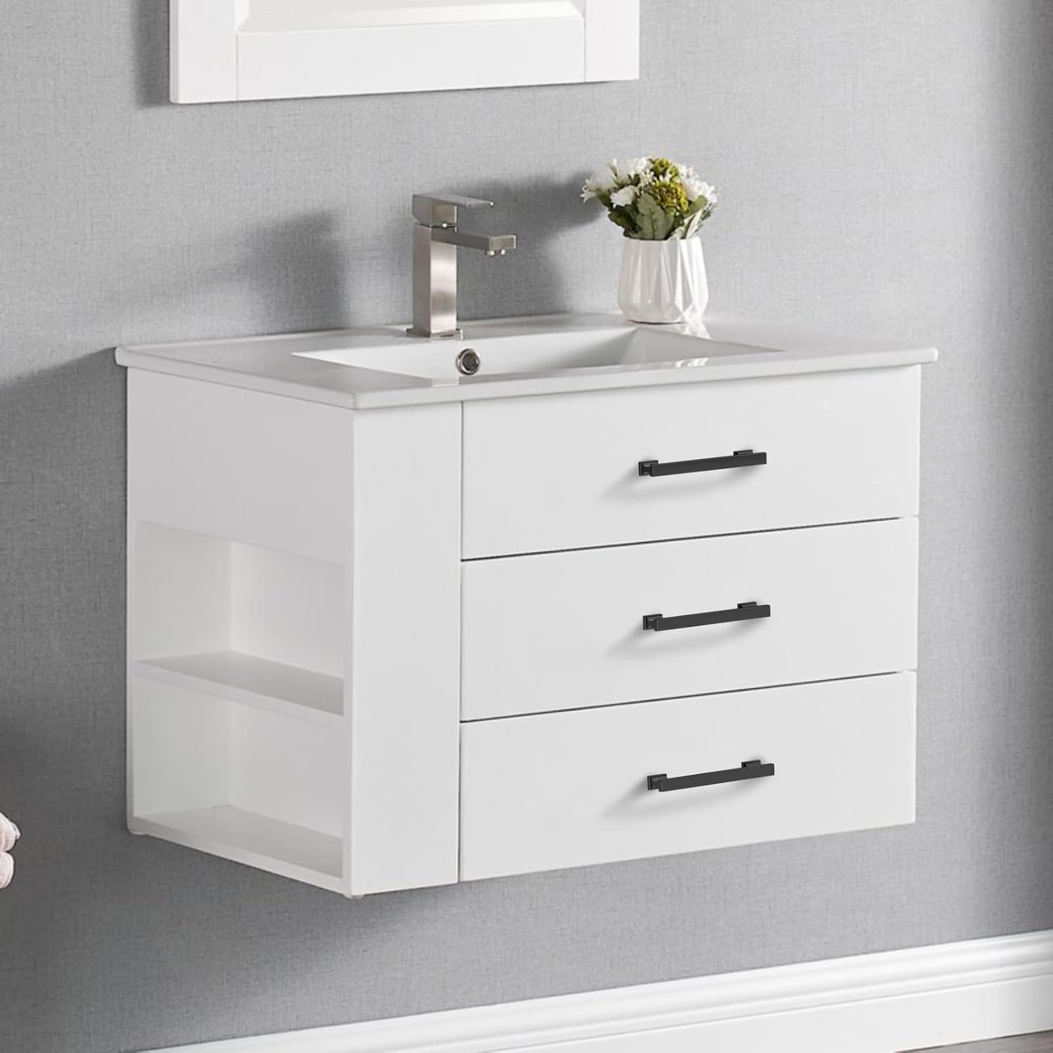 10-Pack Matte Black Cabinet Pulls, 5-inch Center to Center — view 2