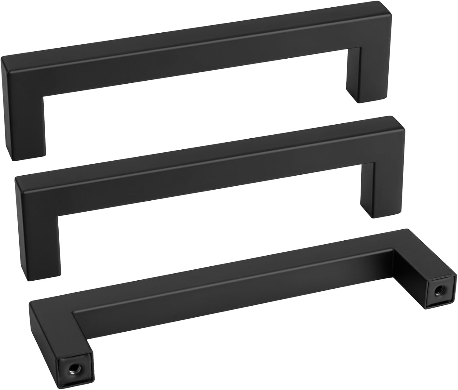 22-Pack Matte Black Cabinet Pulls, 5-inch Stainless Steel