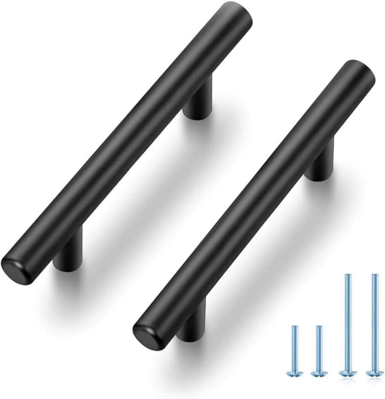 30 Matte Black Cabinet Pulls, 3-inch, Stainless Steel