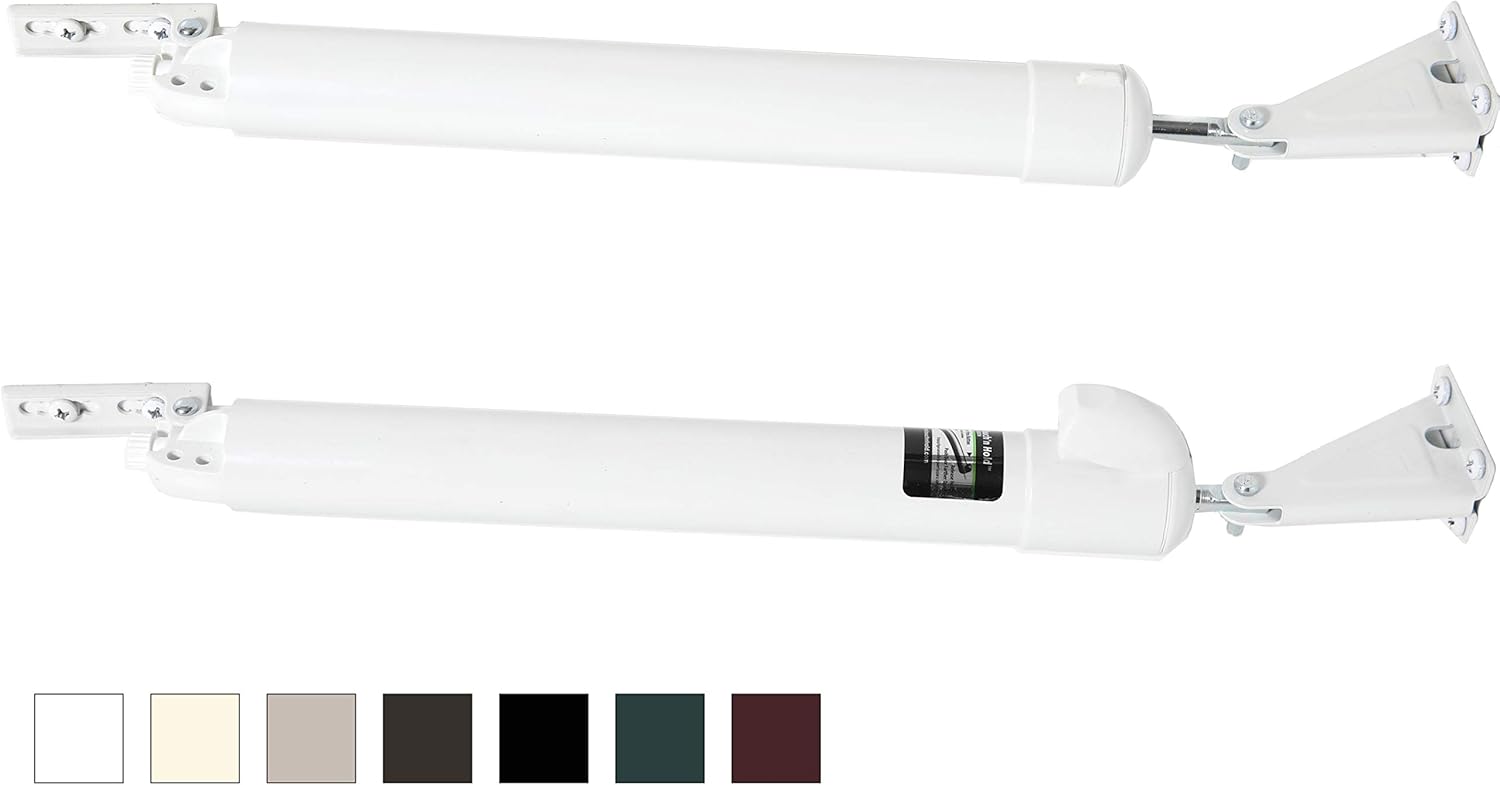 Dual Door Closer System, White, for Storm and Screen Doors