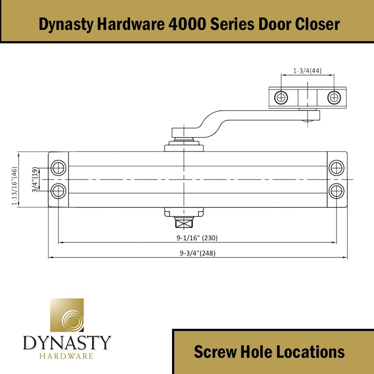 Hydraulic Door Closer, Sprayed Aluminium, Adjustable Spring — view 2