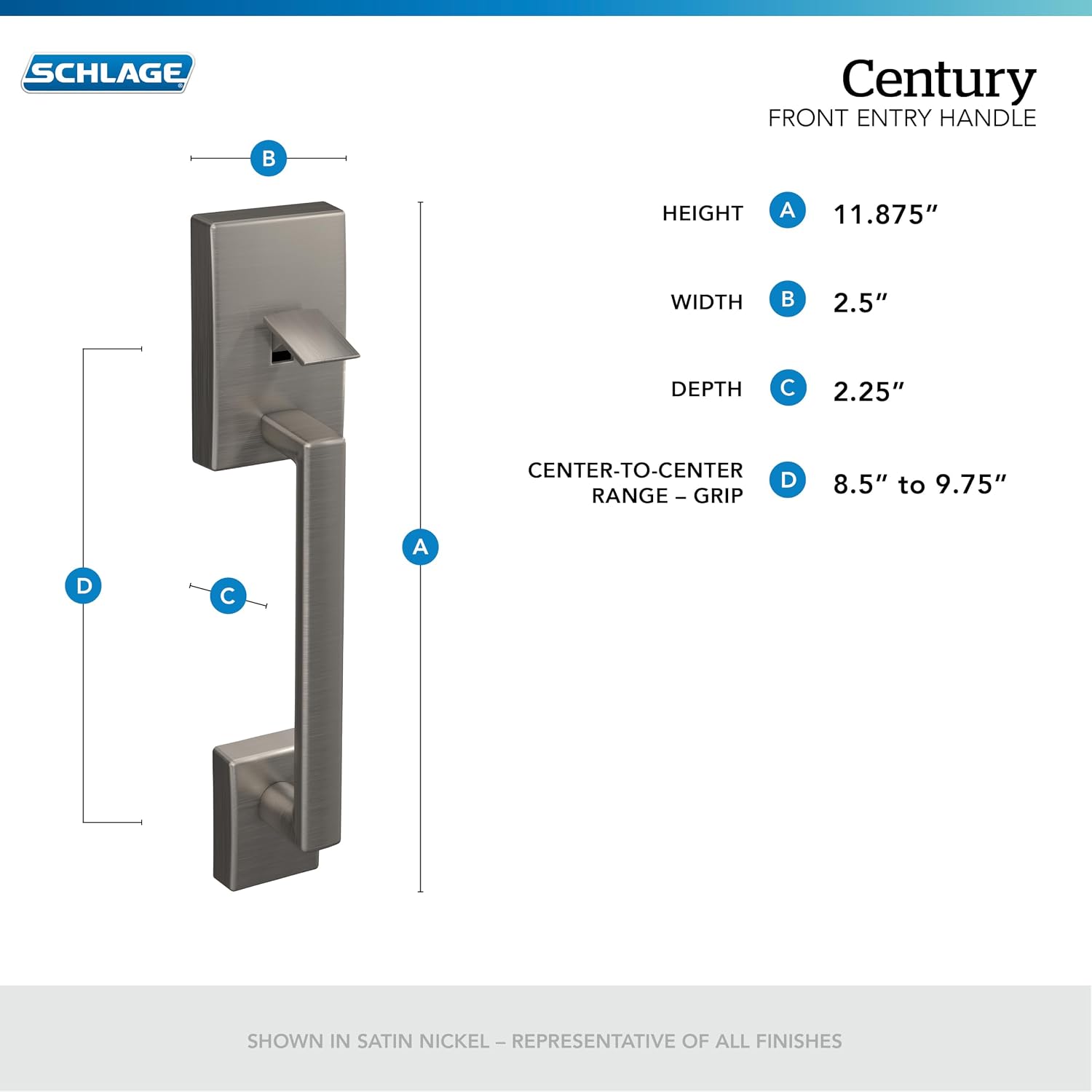 Matte Black Front Door Handleset with Reversible Interior Lever — view 2