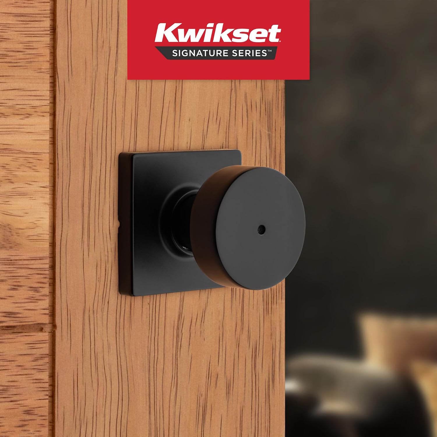 Matte Black Interior Privacy Door Knob Set for Rooms — view 2