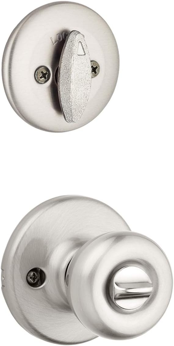 Satin Nickel Entry Deadbolt and Knob Combo Set — view 2