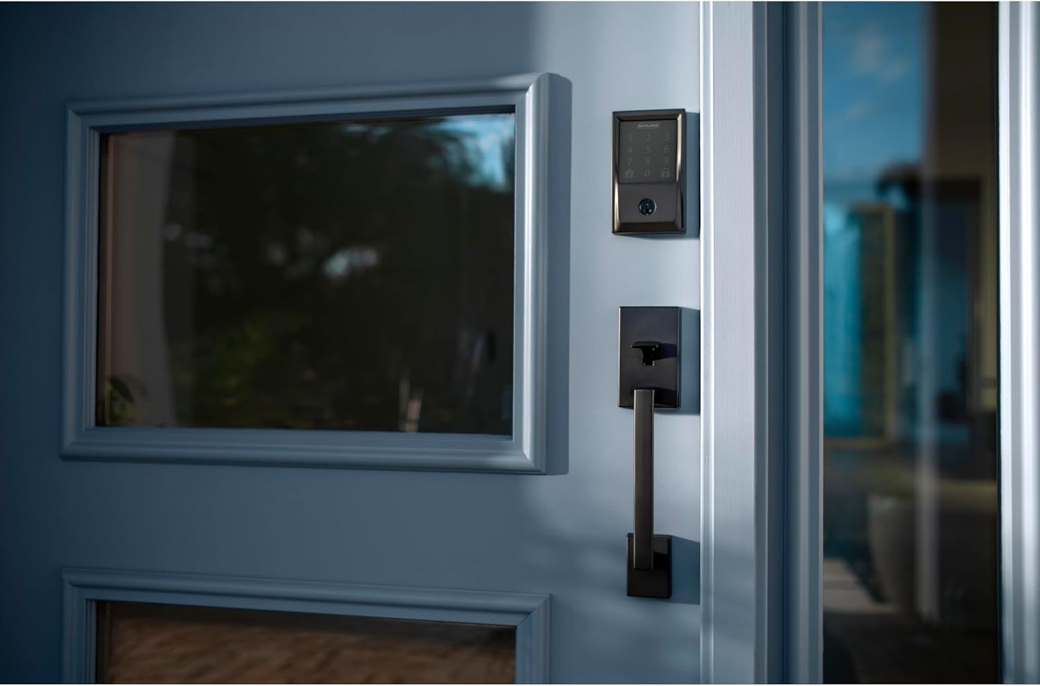 Smart WiFi Deadbolt with Touchscreen Keypad, Matte Black — view 2