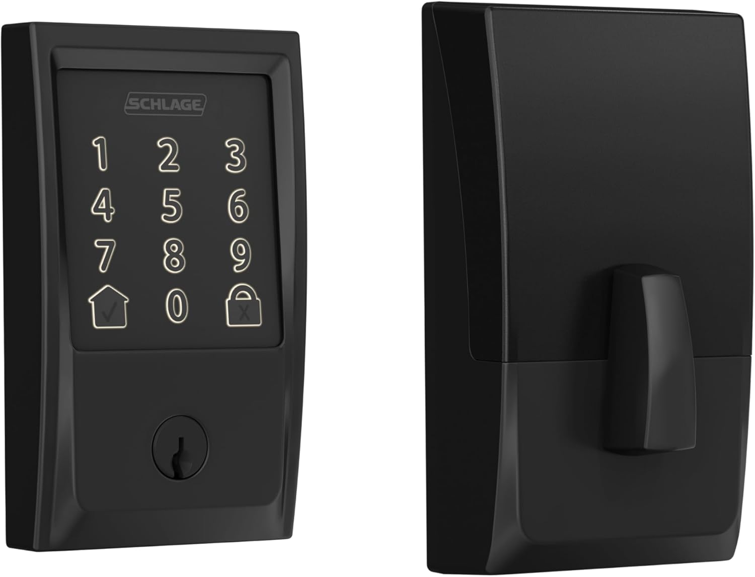 Smart WiFi Deadbolt with Touchscreen Keypad, Matte Black